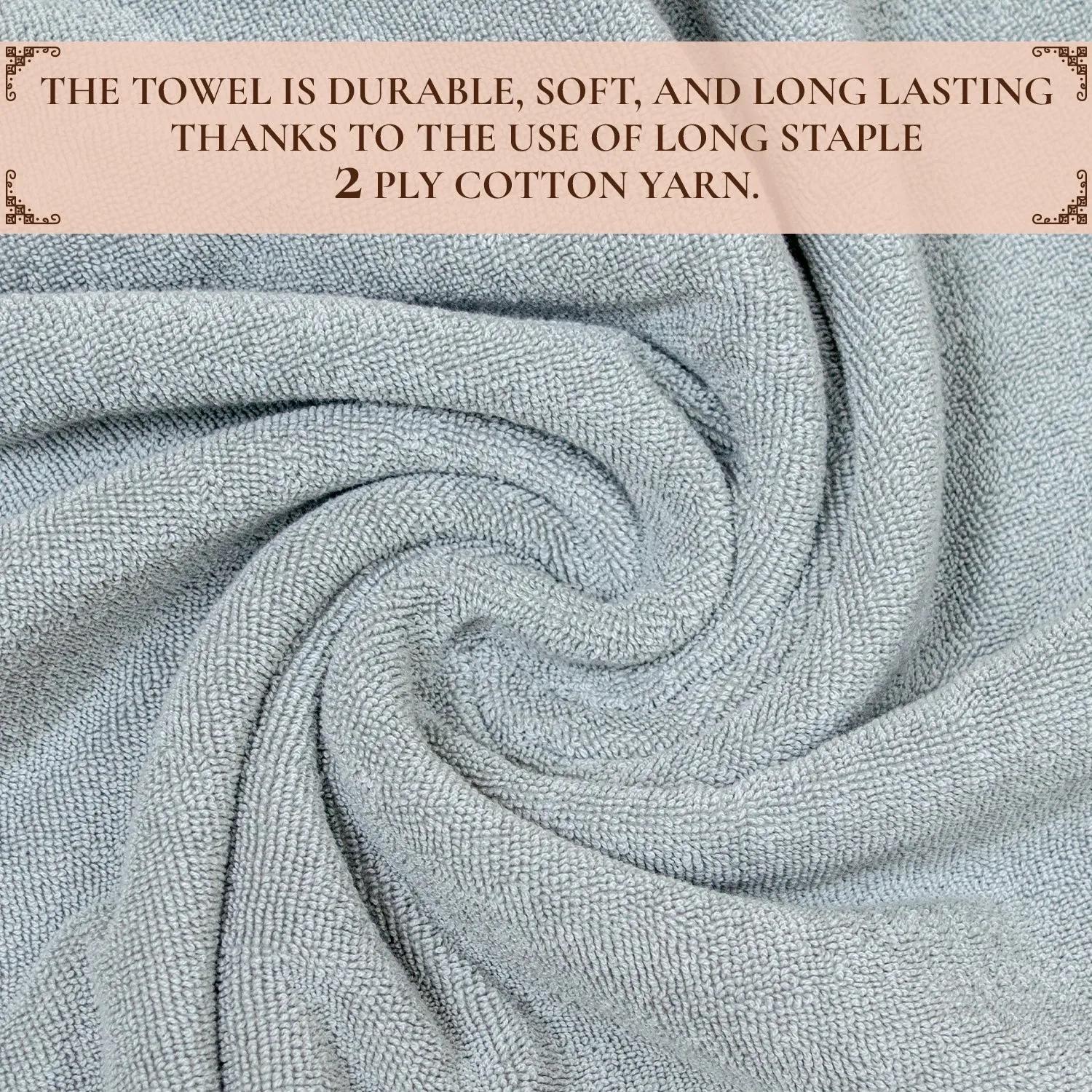 Oriental 450 GSM Hand Towel Set Of 2 | Ultra Soft & Highly Absorbent Towels