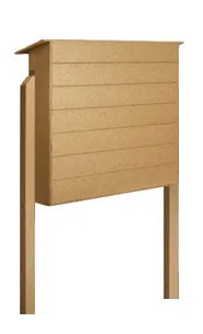 Outdoor Message Center Cork Board 38" x 54" with Posts | LEFT Hinged - Single Door Info Board
