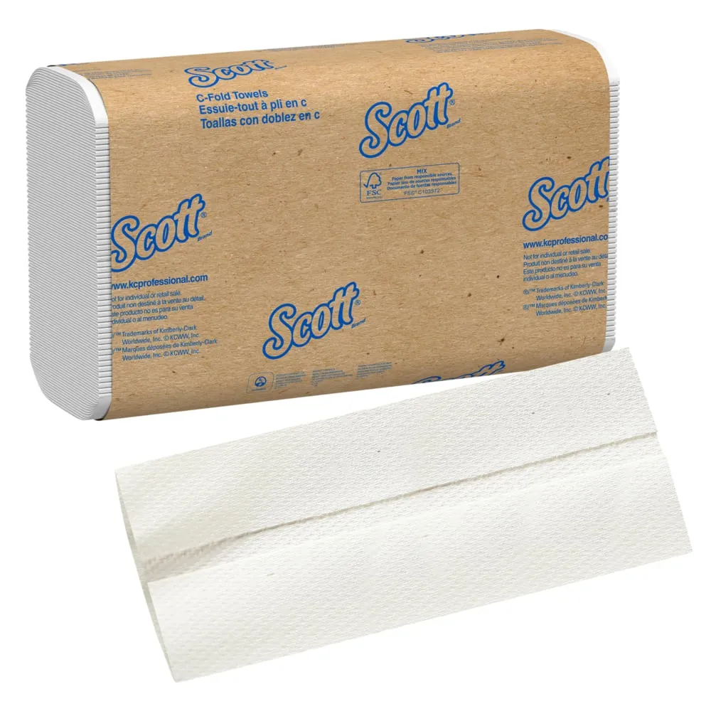 Paper Towel - Scott® Essential Folded Towels, C-Fold (Case of 12 Packs), 01510