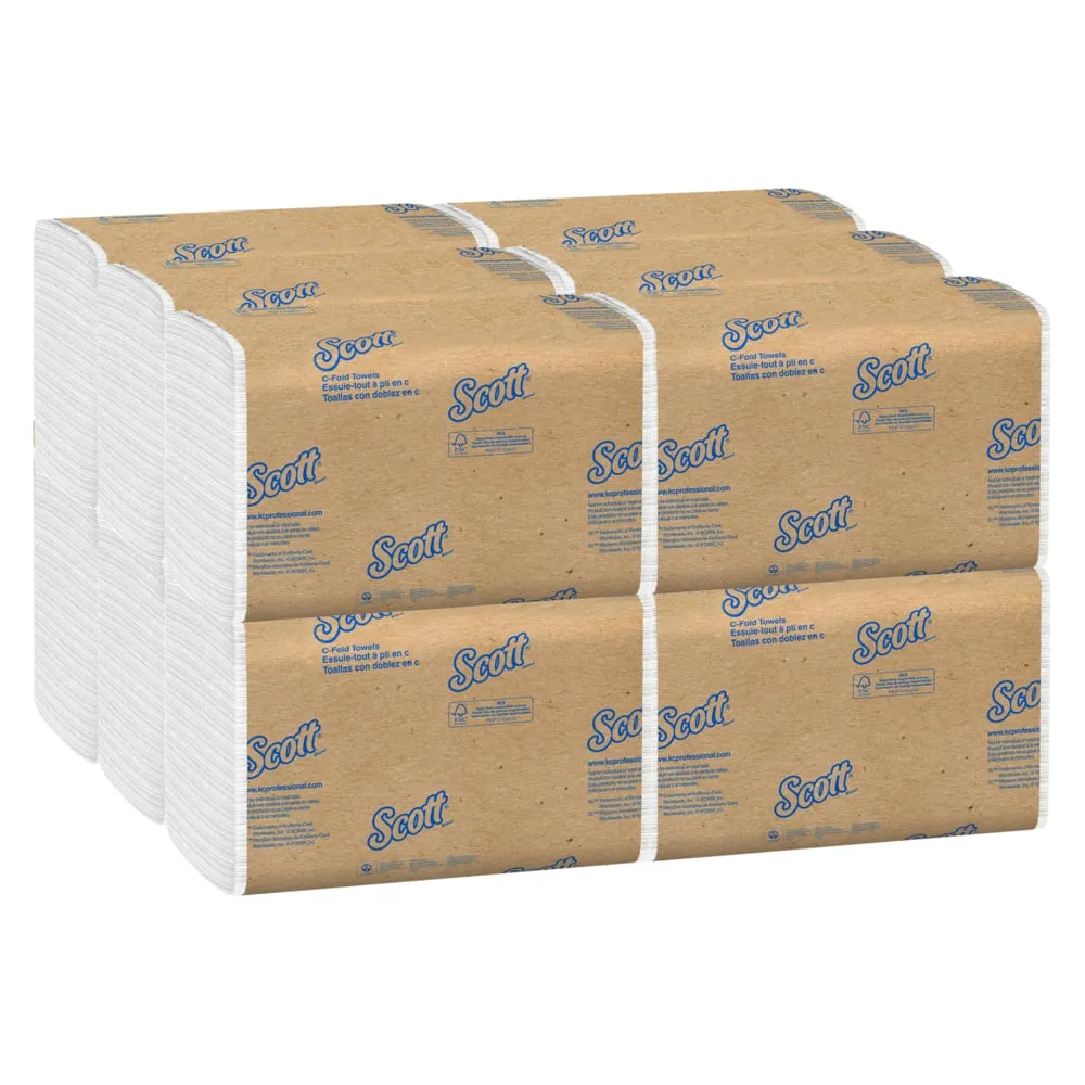 Paper Towel - Scott® Essential Folded Towels, C-Fold (Case of 12 Packs), 01510
