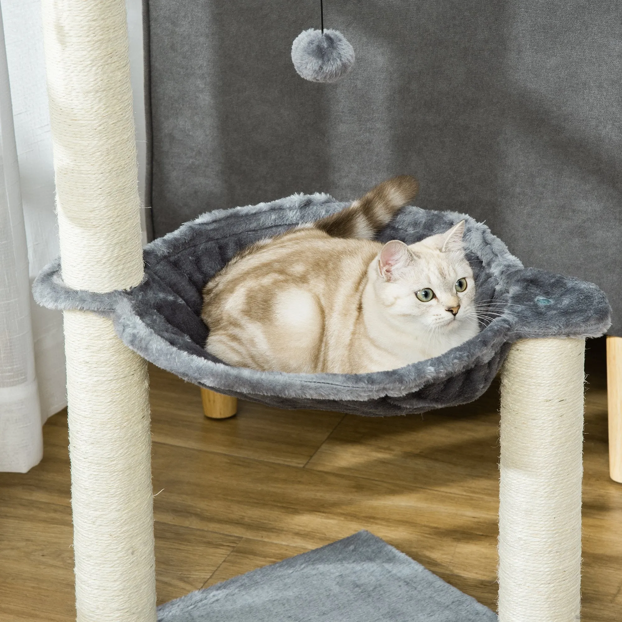 PawHut Cat Tree Tower w/ Sisal Scratching Post