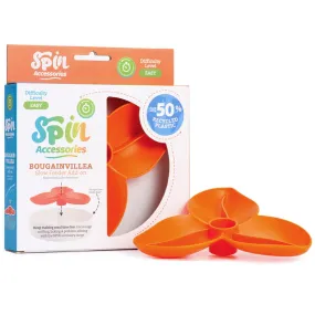 PetDreamHouse SPIN Accessories Interactive Slow Feeder Add-On For Cats & Dogs (Orange Bougainvillea)