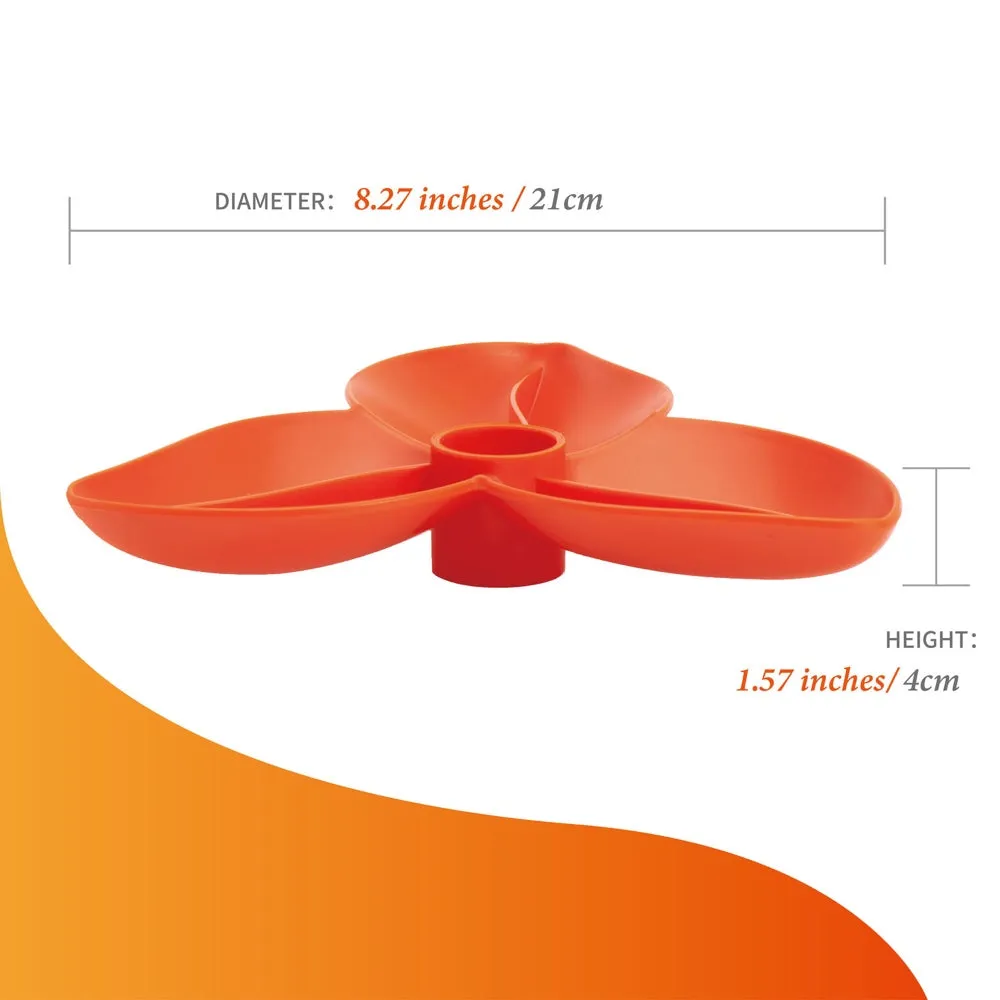 PetDreamHouse SPIN Accessories Interactive Slow Feeder Add-On For Cats & Dogs (Orange Bougainvillea)