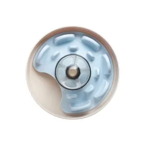 PetDreamHouse SPIN Interactive Slow Feeder Pet Bowl - UFO Maze Blue