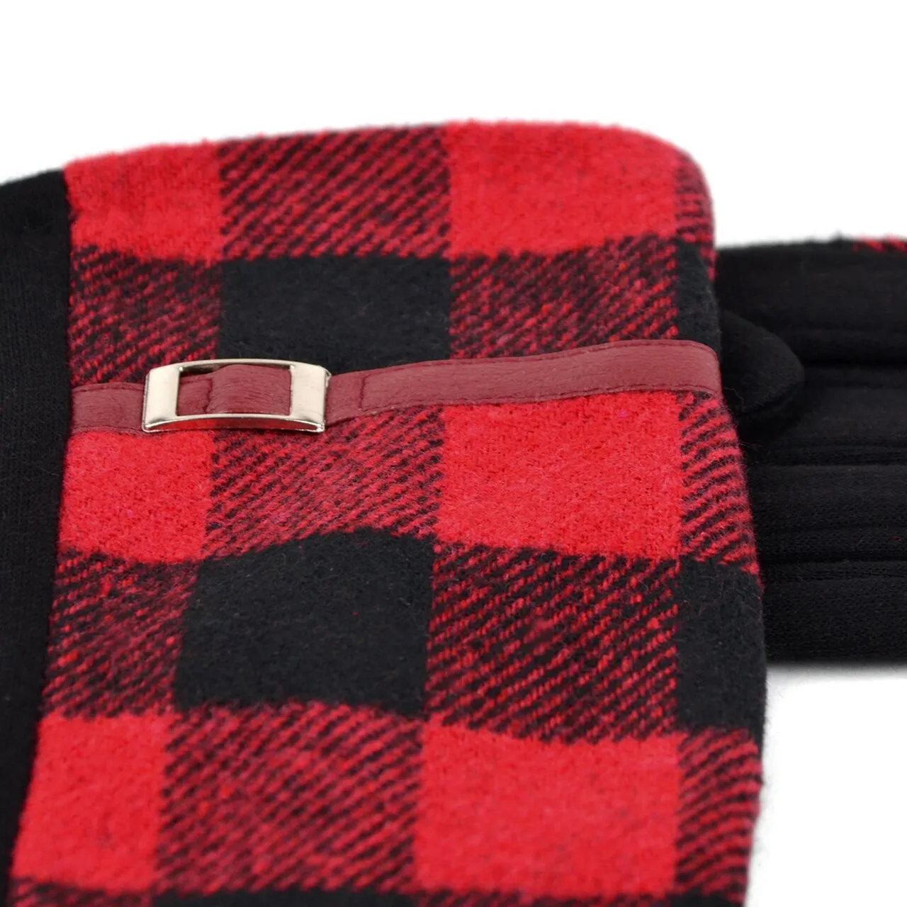 Pop of Plaid Touch Screen Gloves