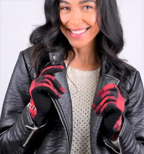 Pop of Plaid Touch Screen Gloves