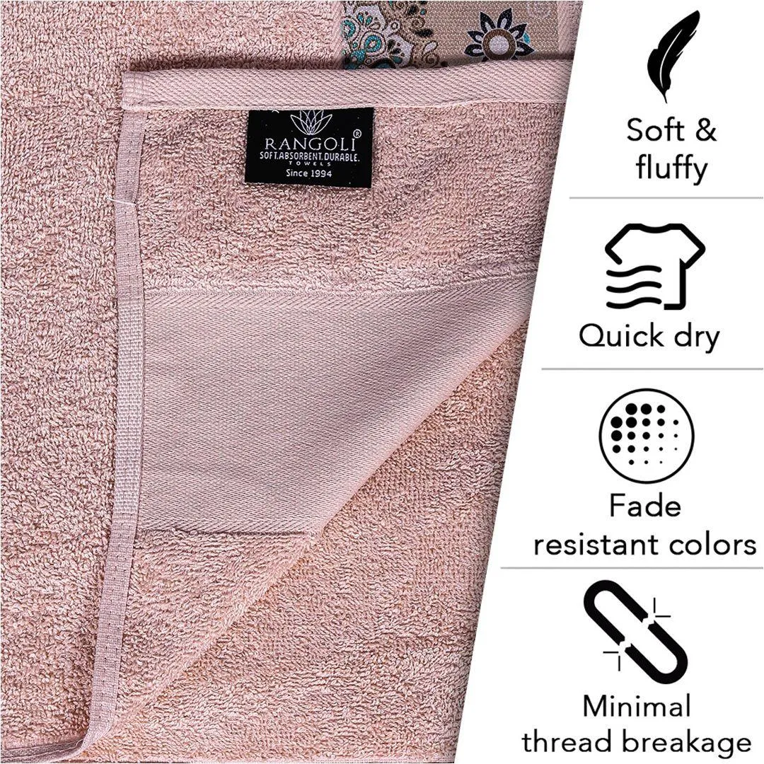 Rangoli Century 450 GSM Cotton Bath Towel (Size: 71x147 CM)