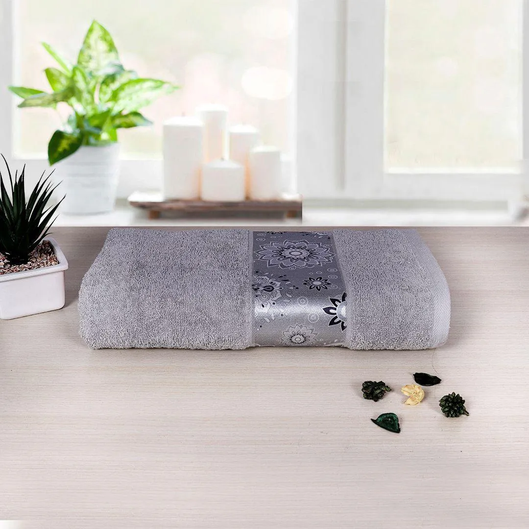 Rangoli Century 450 GSM Cotton Bath Towel (Size: 71x147 CM)