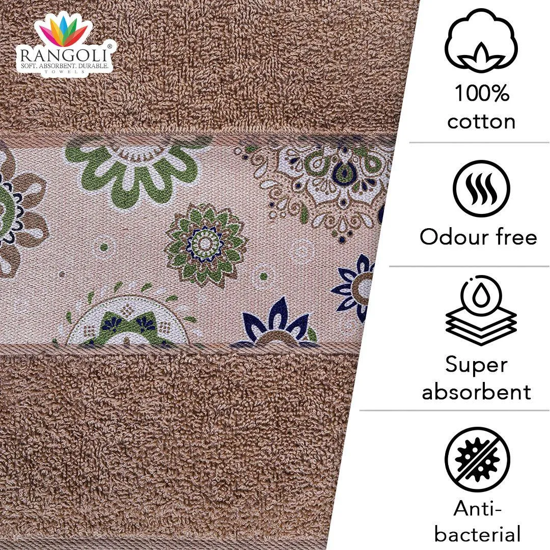 Rangoli Century 450 GSM Cotton Bath Towel (Size: 71x147 CM)
