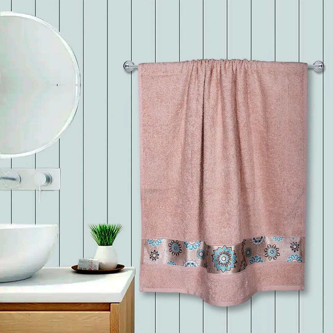 Rangoli Century 450 GSM Cotton Bath Towel (Size: 71x147 CM)