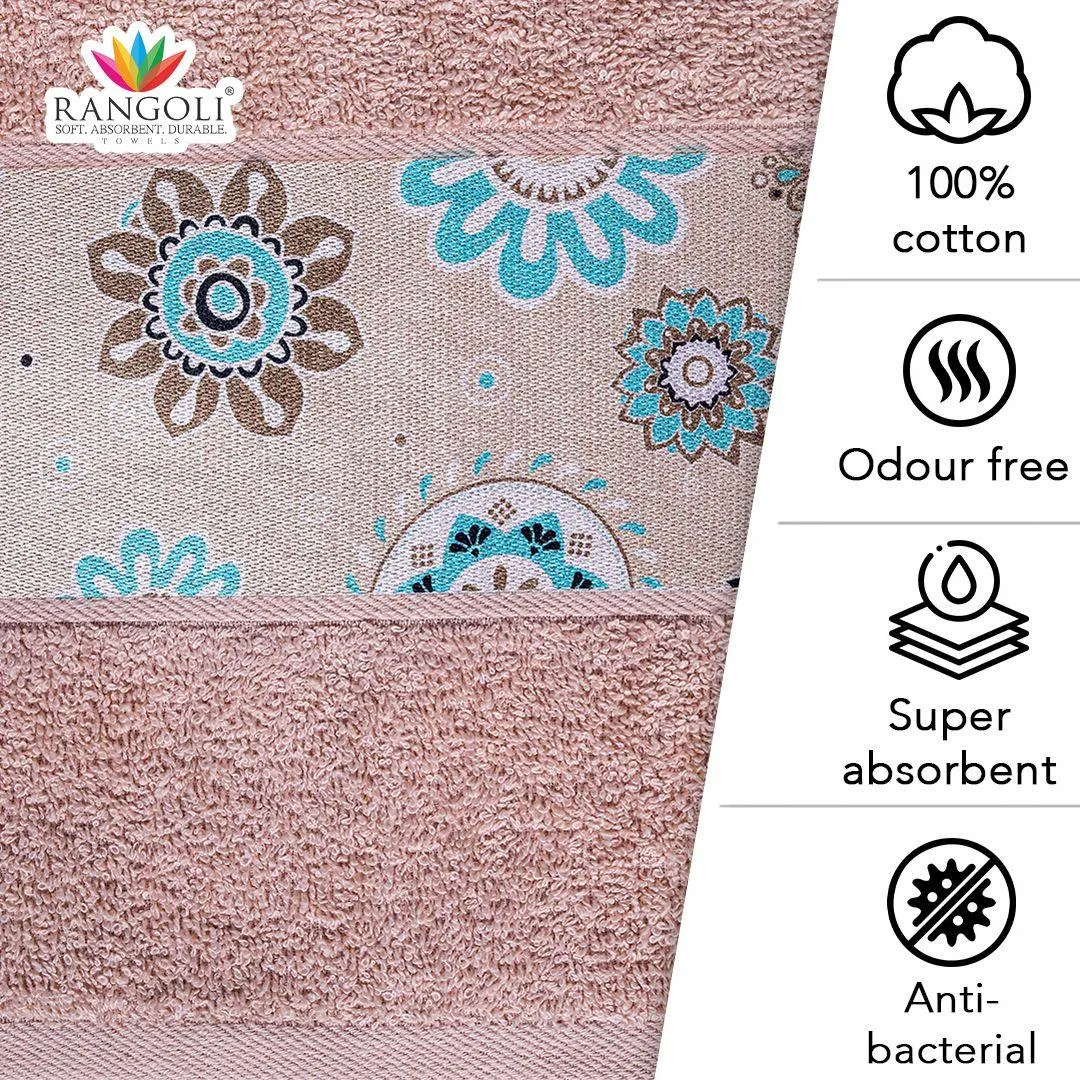Rangoli Century 450 GSM Cotton Bath Towel (Size: 71x147 CM)