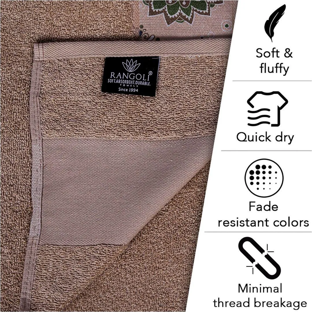 Rangoli Century 450 GSM Cotton Bath Towel (Size: 71x147 CM)