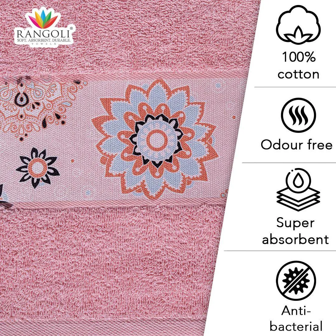 Rangoli Century 450 GSM Cotton Bath Towel (Size: 71x147 CM)