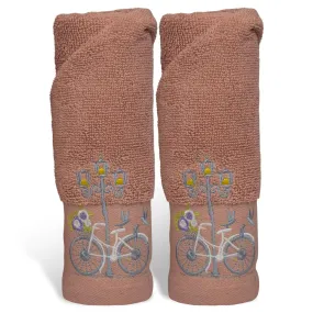 Rangoli Martin Hand Towel Set Of 2, 540 GSM | Ultra Soft & Highly Absorbent Towels