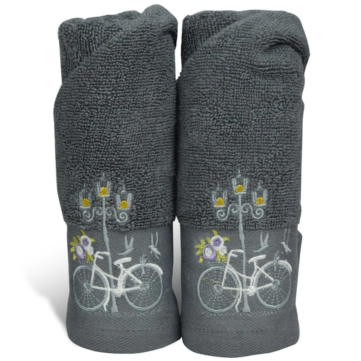 Rangoli Martin Hand Towel Set Of 2, 540 GSM | Ultra Soft & Highly Absorbent Towels