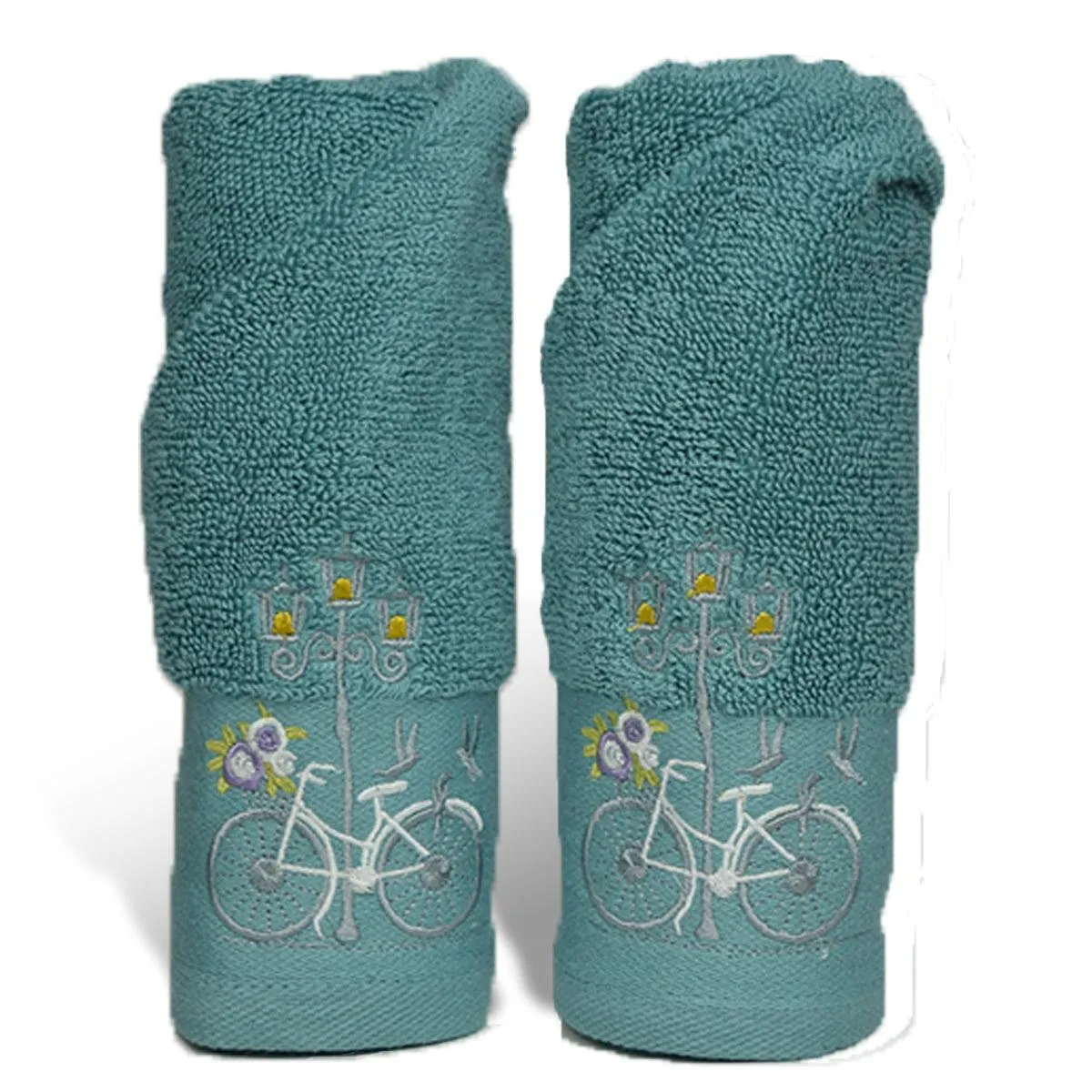 Rangoli Martin Hand Towel Set Of 2, 540 GSM | Ultra Soft & Highly Absorbent Towels