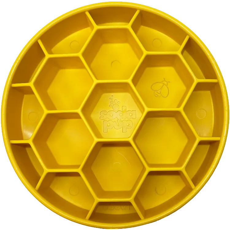 SodaPup Honeycomb Design eBowl Enrichment Slow Feeder Bowl for Dogs