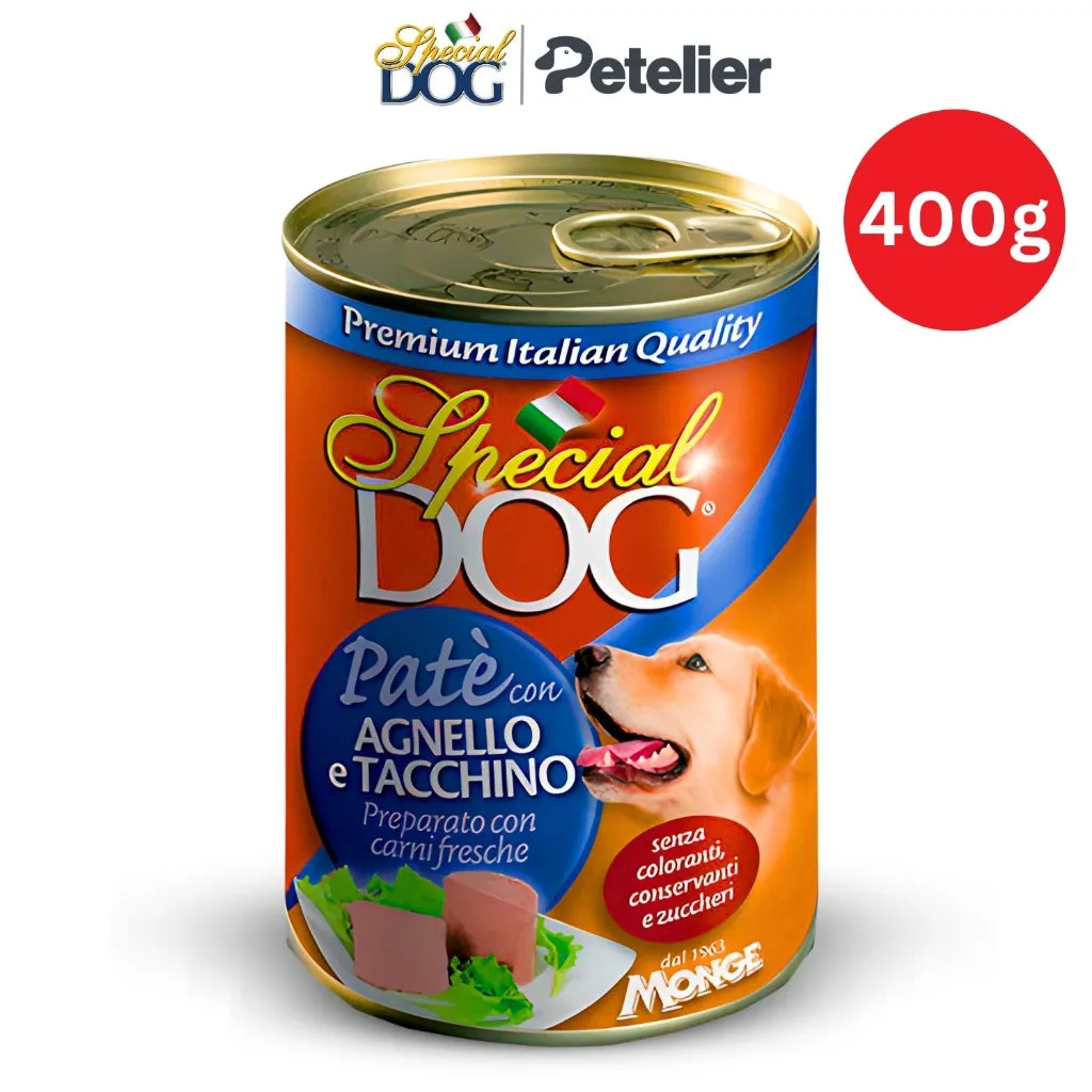 Special Dog Wet Food in 400g Can by Monge for All-Life Stages, Pate, Hypo-Allergenic