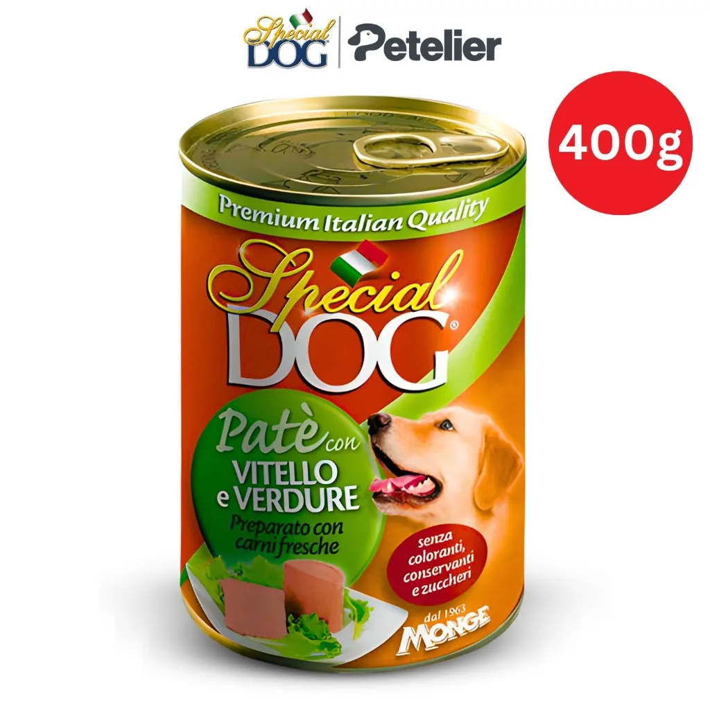 Special Dog Wet Food in 400g Can by Monge for All-Life Stages, Pate, Hypo-Allergenic
