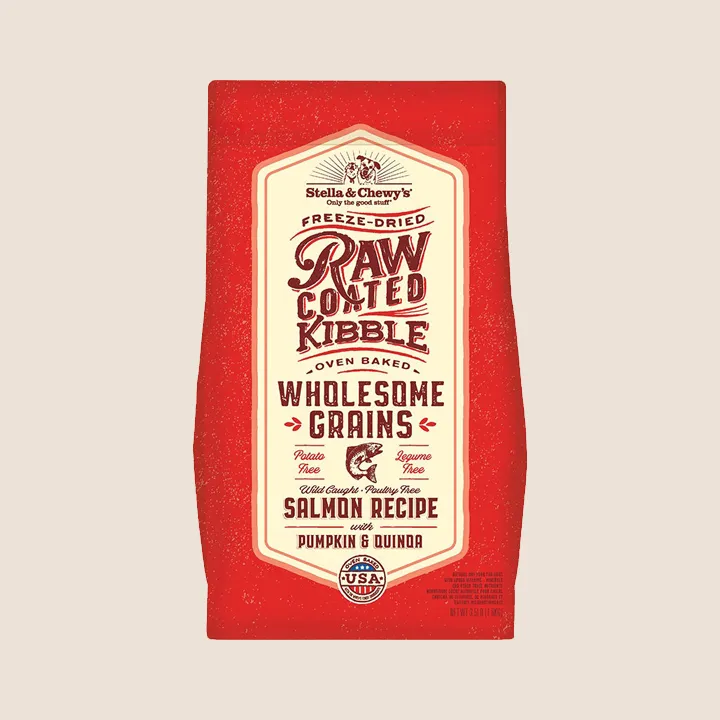 Stella & Chewy's Raw Coated Kibble with Wholesome Grains - Salmon Recipe