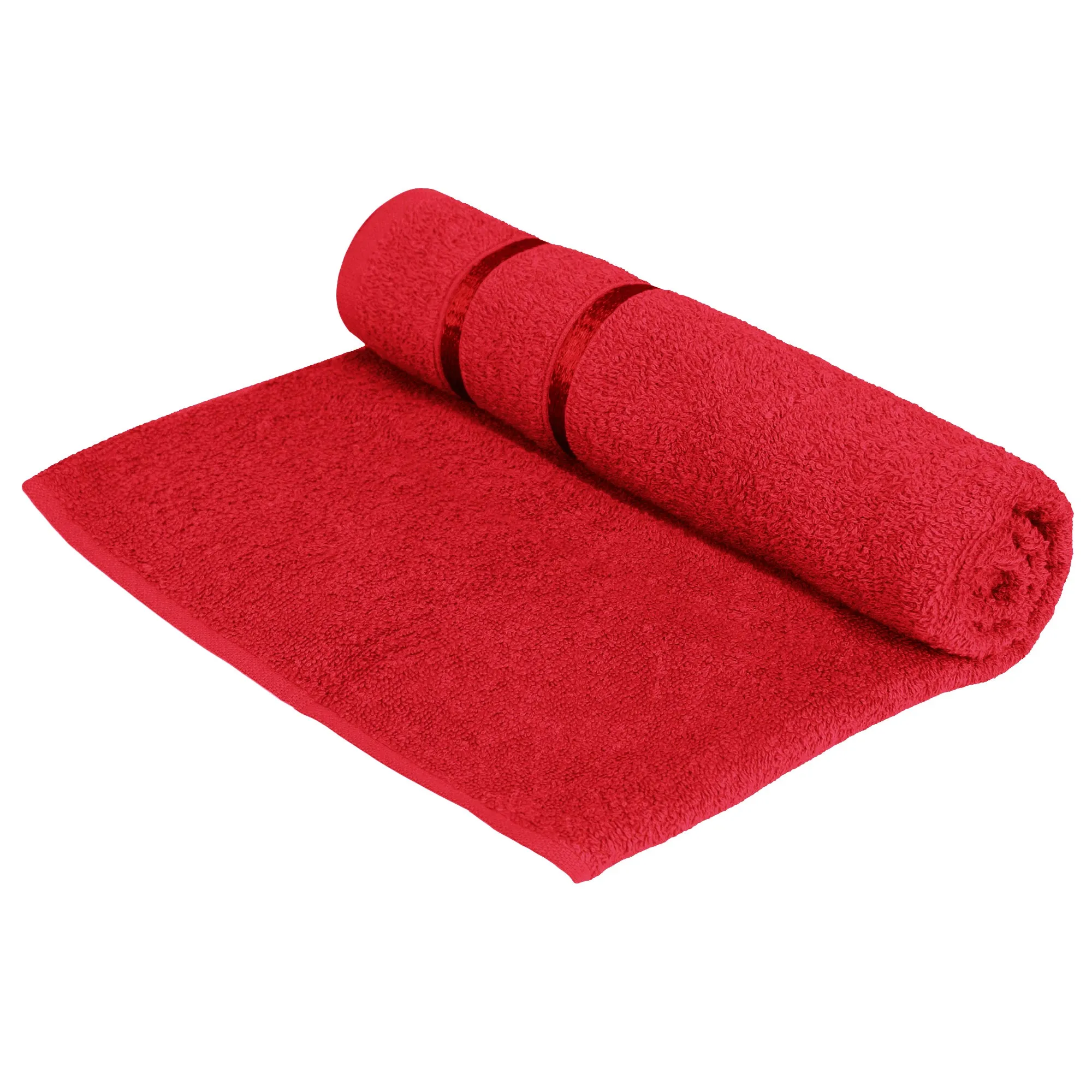 Story@Home 2 Units 100% Cotton Ladies Bath Towels - Navy and Wine Red