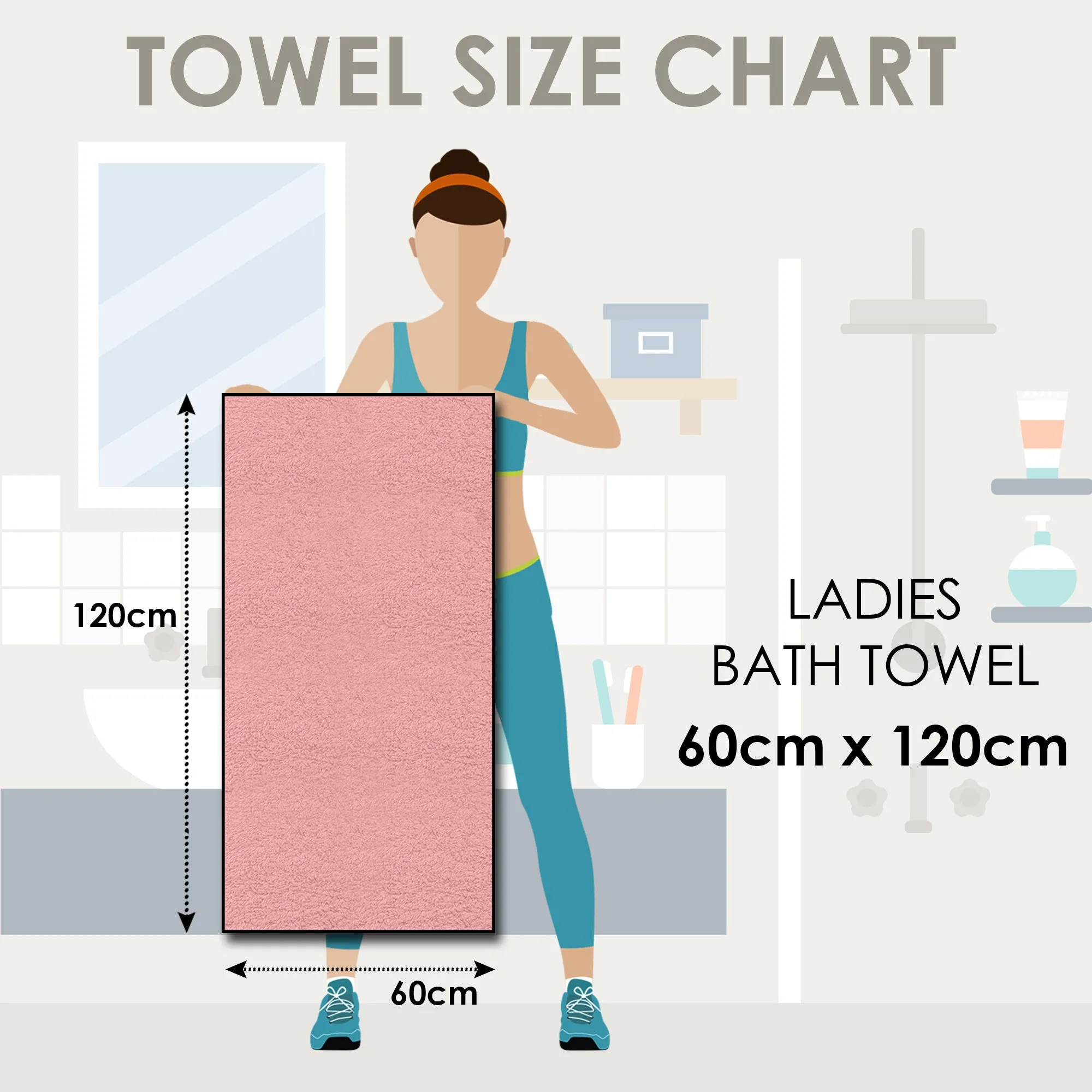 Story@Home 2 Units 100% Cotton Ladies Bath Towels - Navy and Wine Red