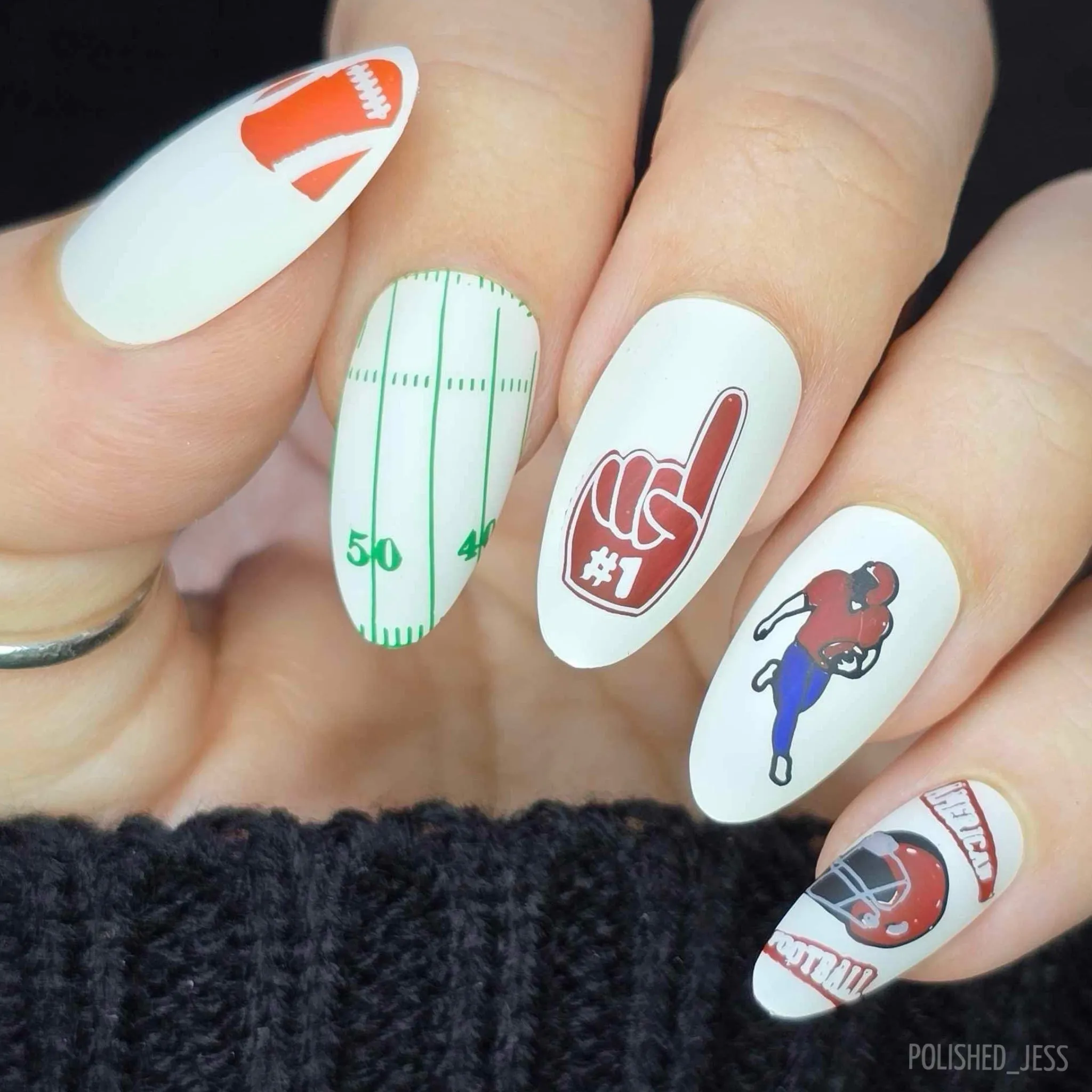 The Big Game (CjS-259) Steel Nail Art Layered Stamping Plate