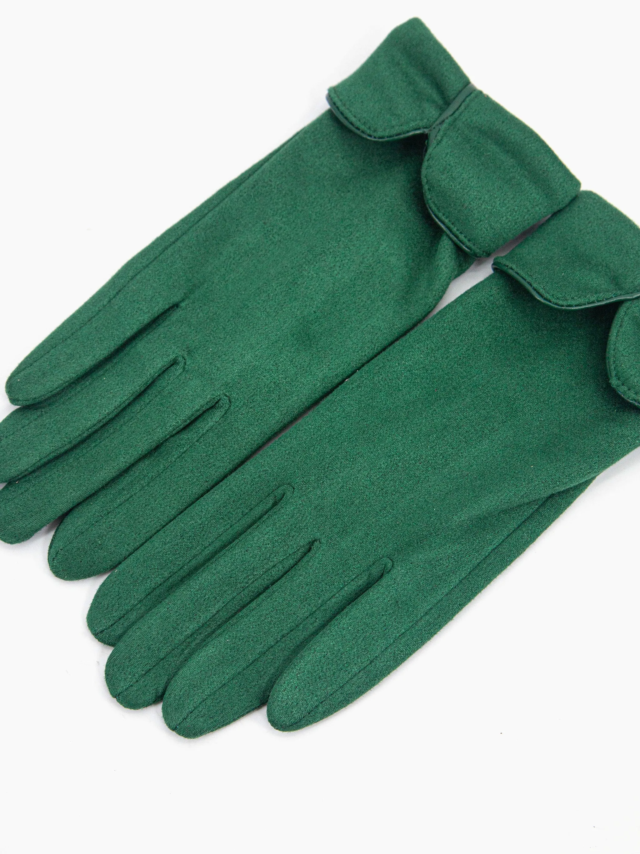 Tori Scalloped Cuff Gloves - Green