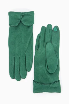 Tori Scalloped Cuff Gloves - Green