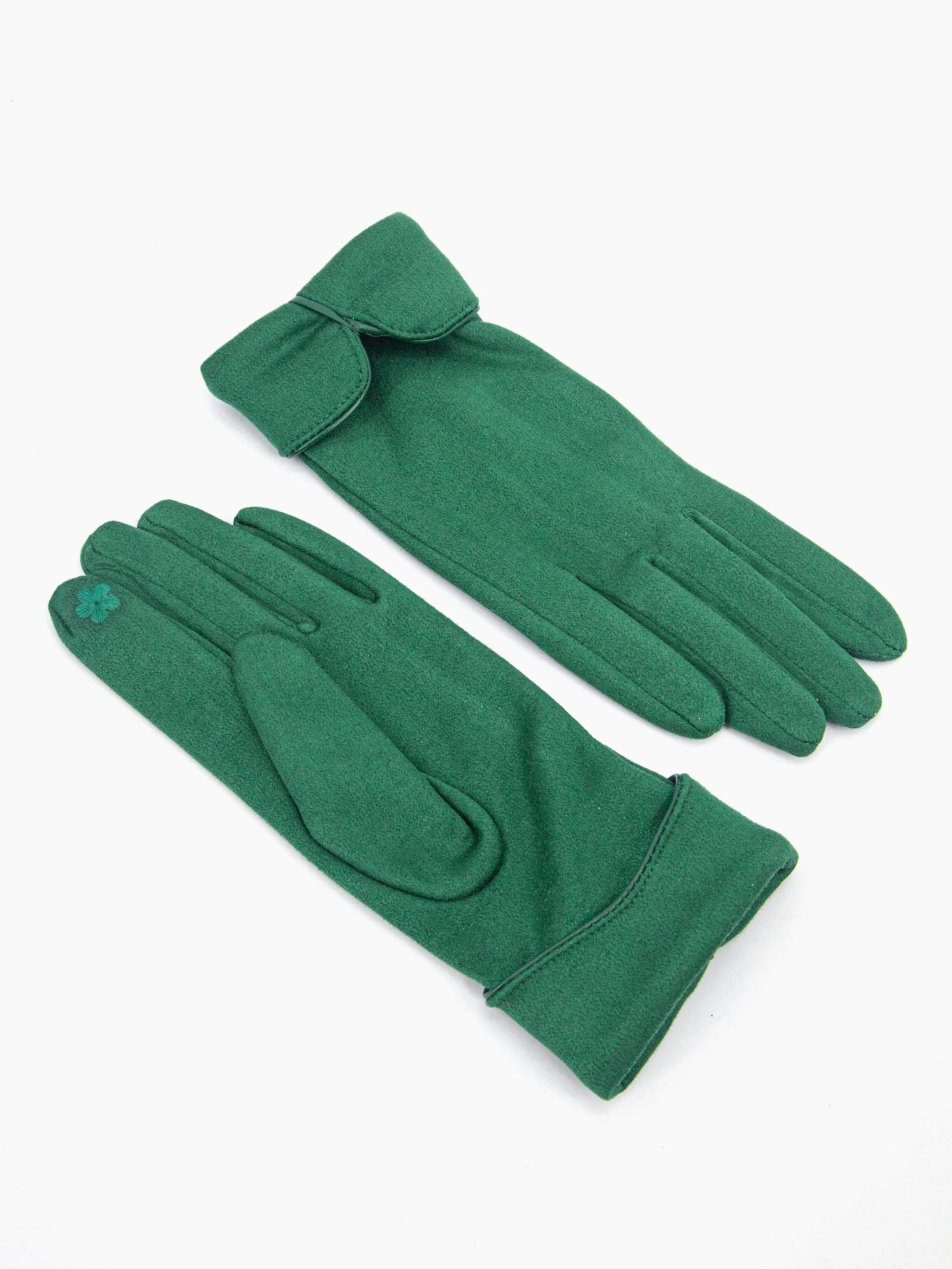 Tori Scalloped Cuff Gloves - Green