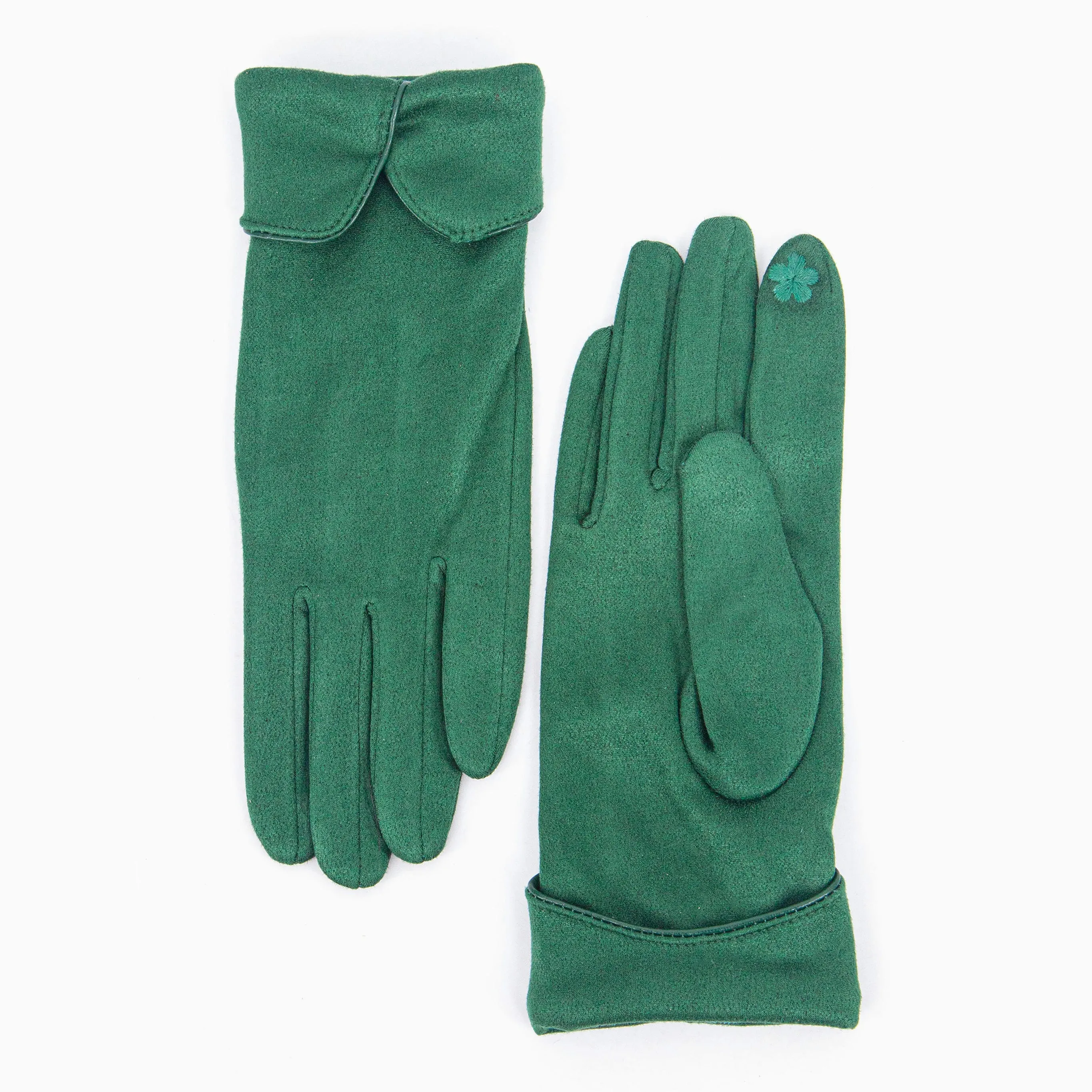 Tori Scalloped Cuff Gloves - Green