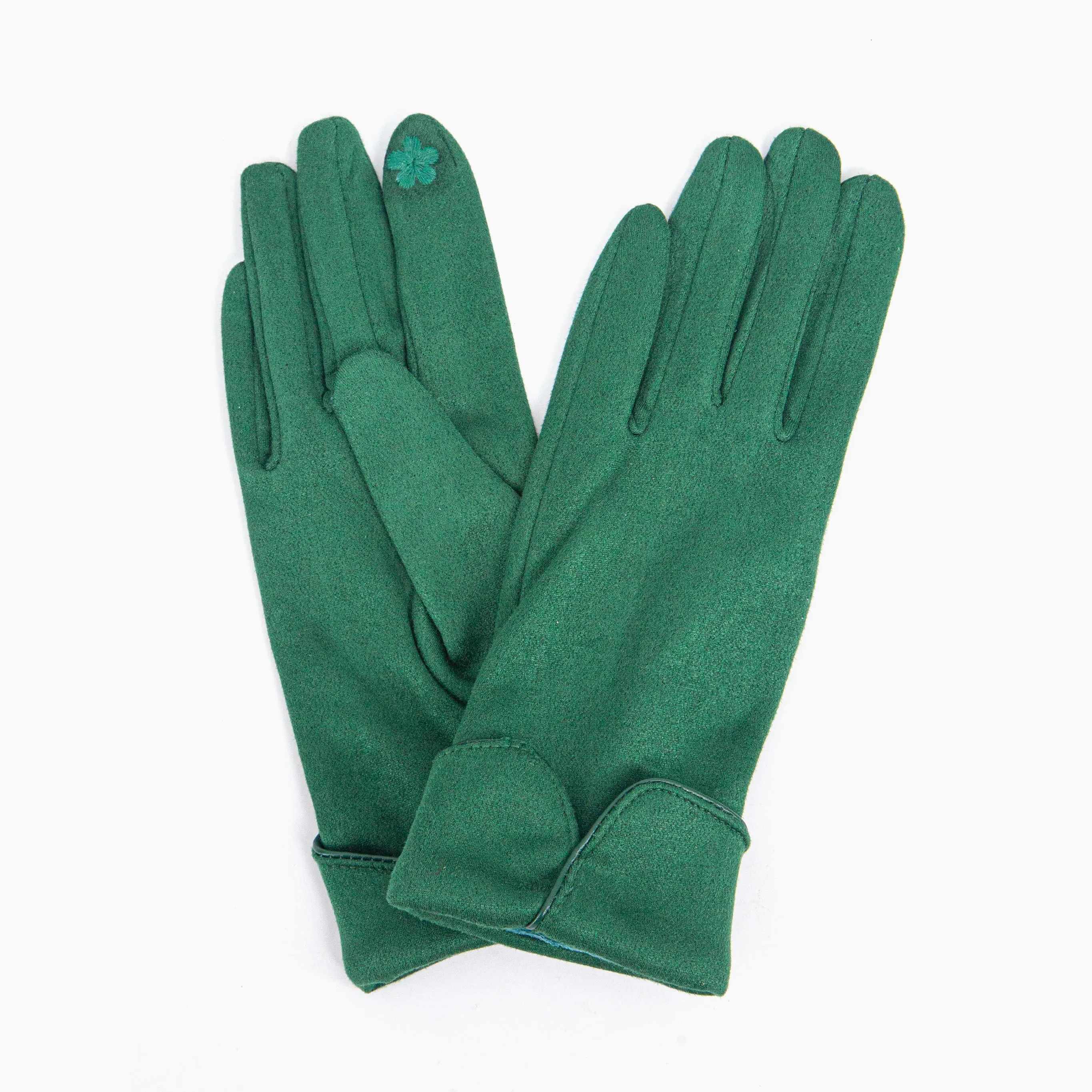 Tori Scalloped Cuff Gloves - Green