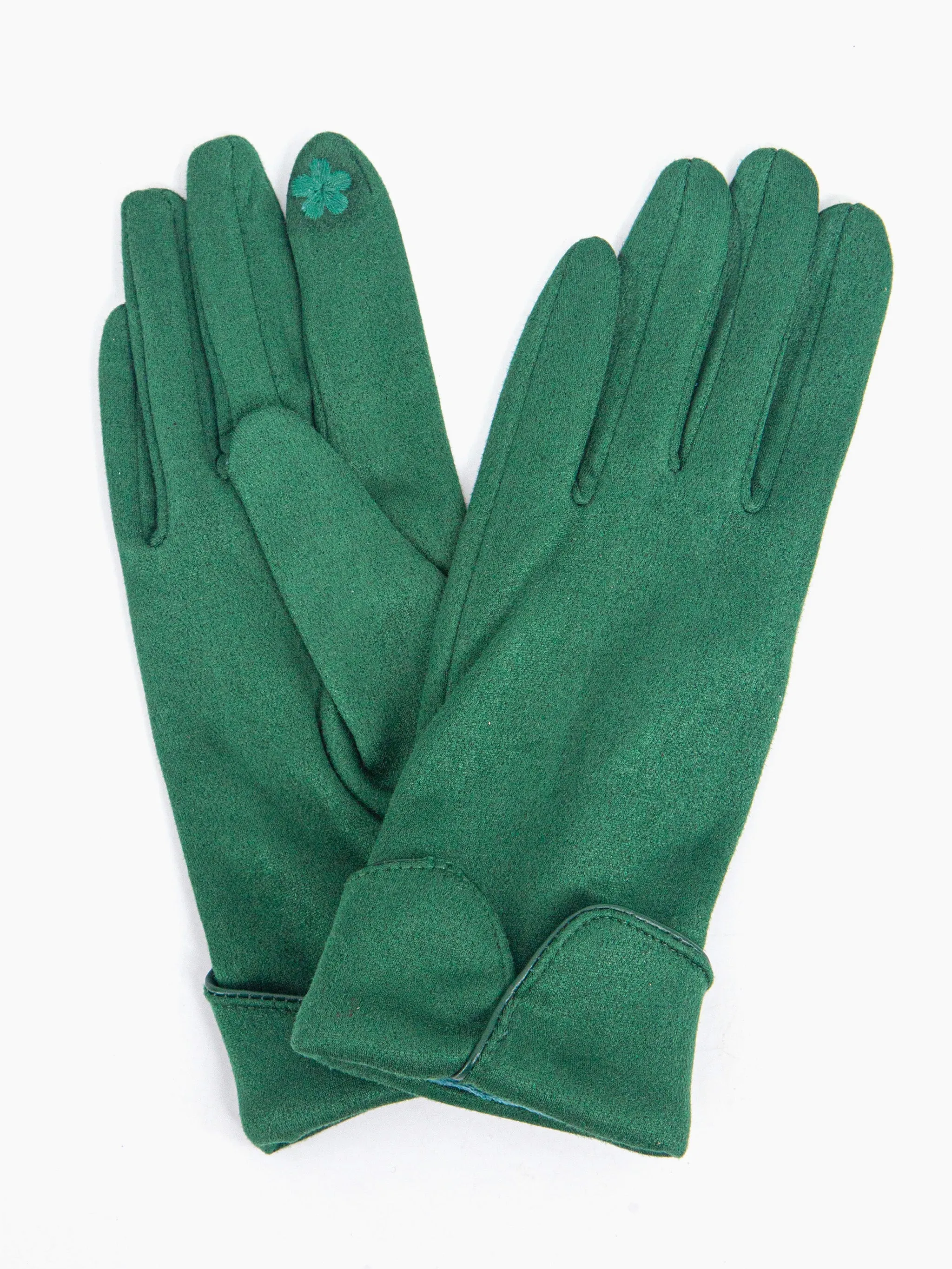 Tori Scalloped Cuff Gloves - Green