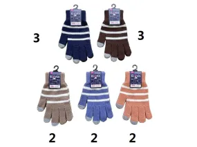 Touchscreen Gloves - Vitamin Striped - 3 Finger Touch-