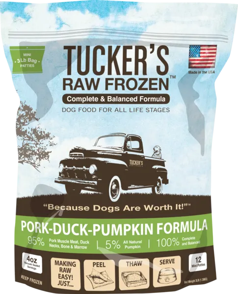 Tucker's Frozen GF Pork Duck (20lb)
