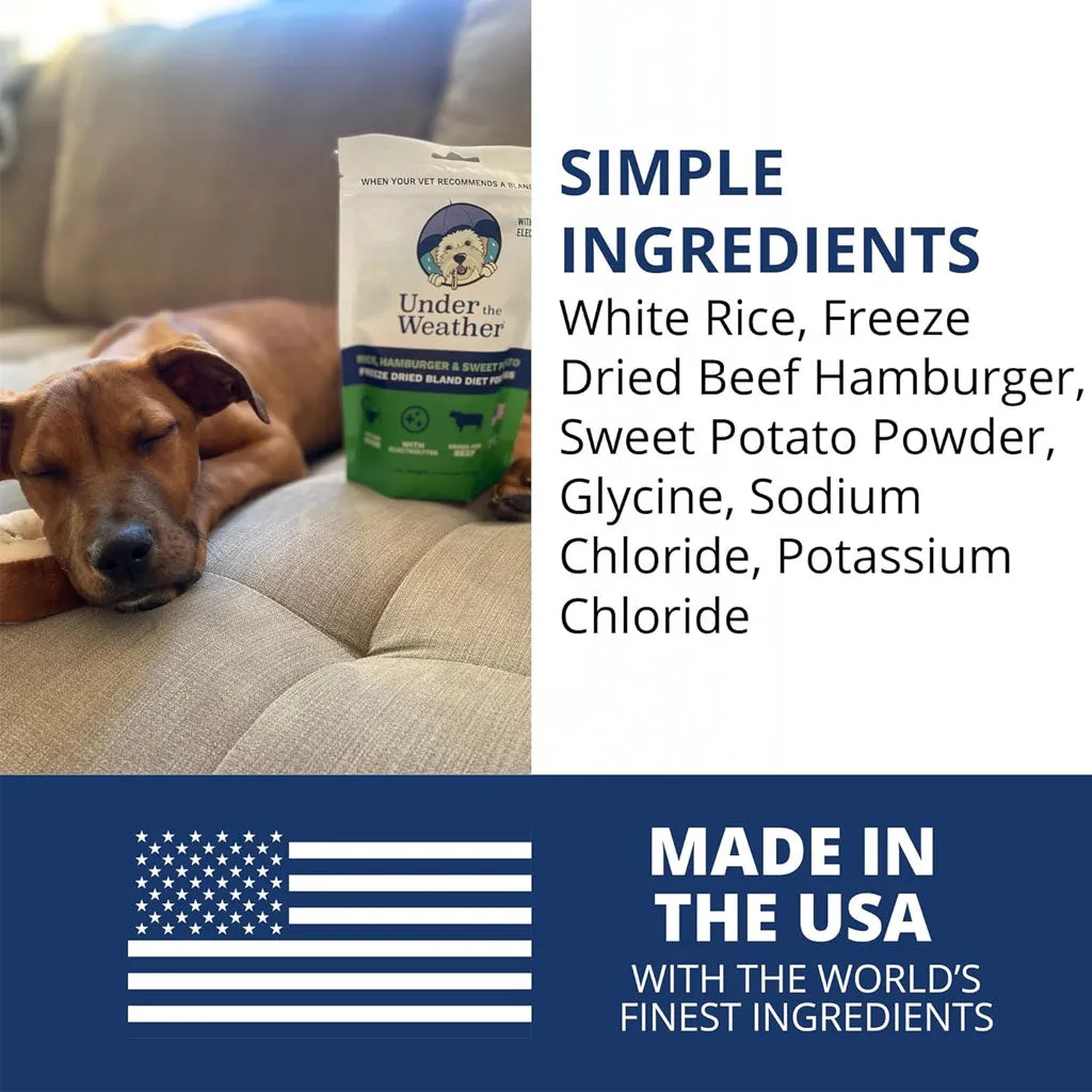 Under the Weather Rice, Hamburger & Sweet Potato Freeze Dried Bland Diet for Dogs, 6-oz