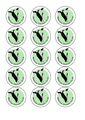 Upload your own cricket club logo - edible cupcake/cake toppers