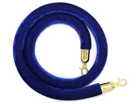 VELVET ROPE w/ GOLD CLASP - BLUE | 5FT