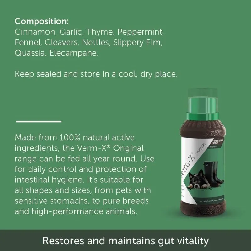 Verm-X 100% Natural Active Ingredients Digestive Liquid for Dogs