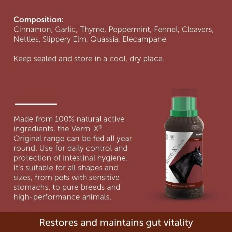 Verm-X Liquid Horse Supplement | Maintains a Healthy Gut Microbiome
