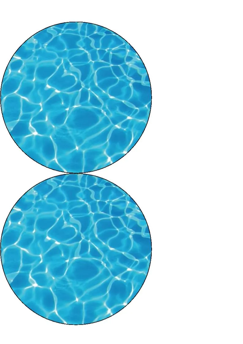 Water effect edible cupcake/cake toppers
