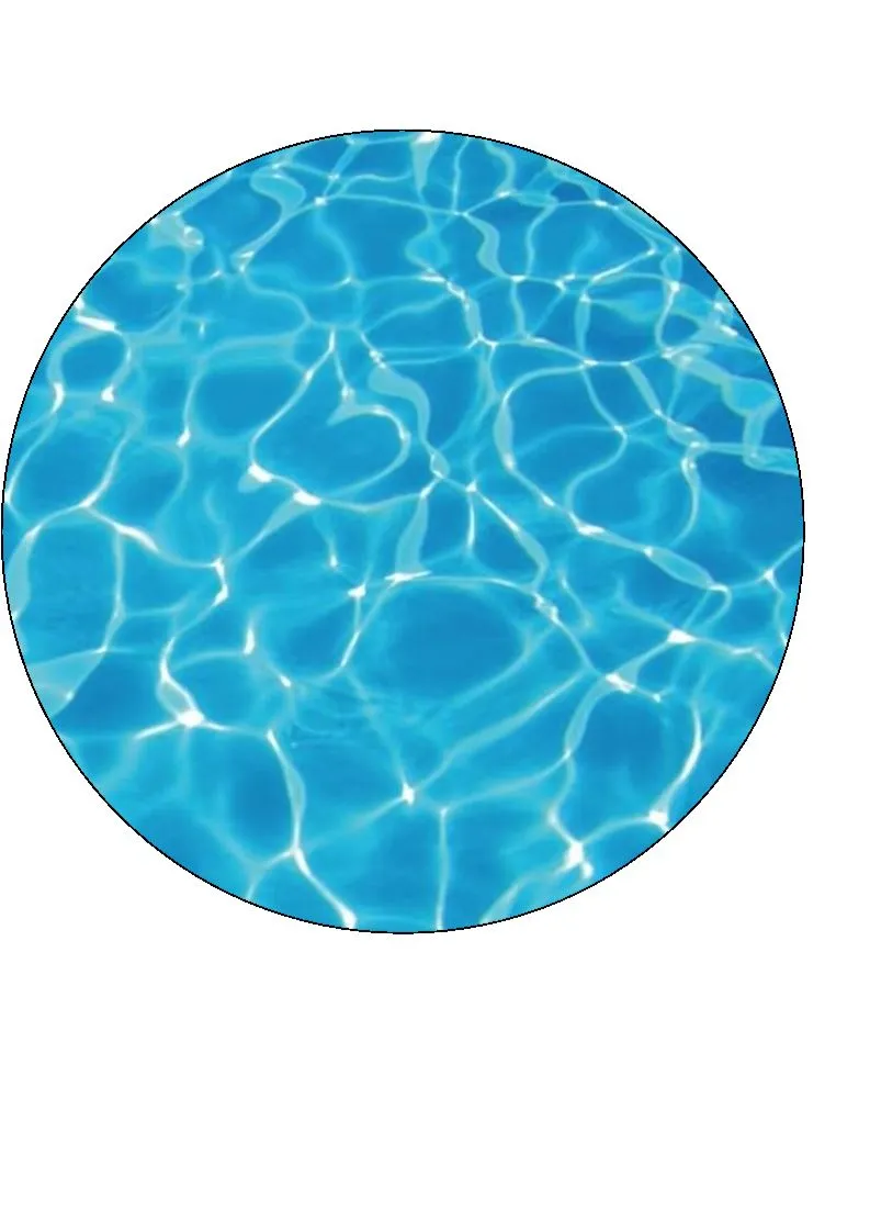 Water effect edible cupcake/cake toppers