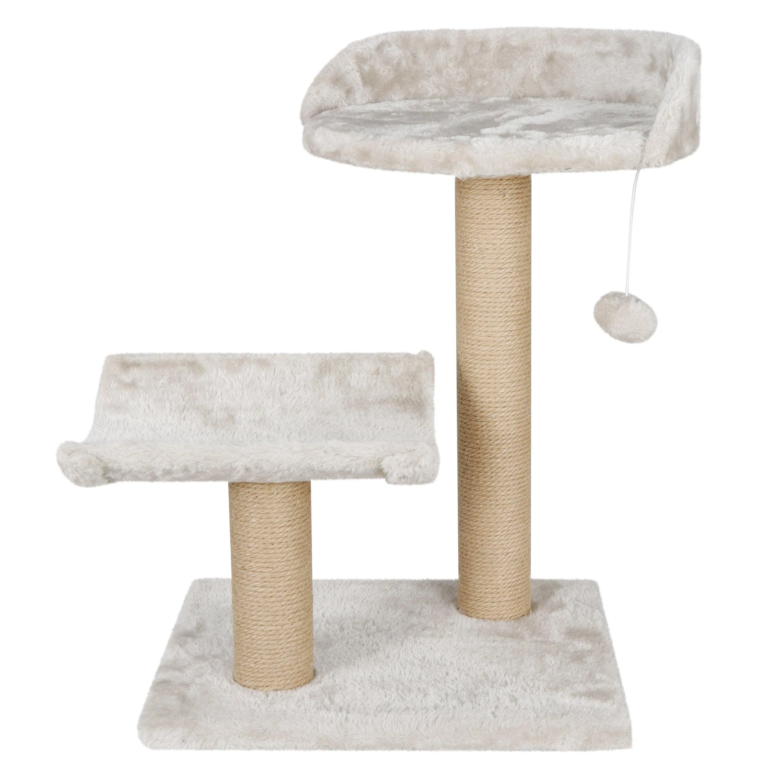 ZENY™ Cat Tree with Platform, Cat Tower Natural Sisal Scratching Posts Cat Activity Platform