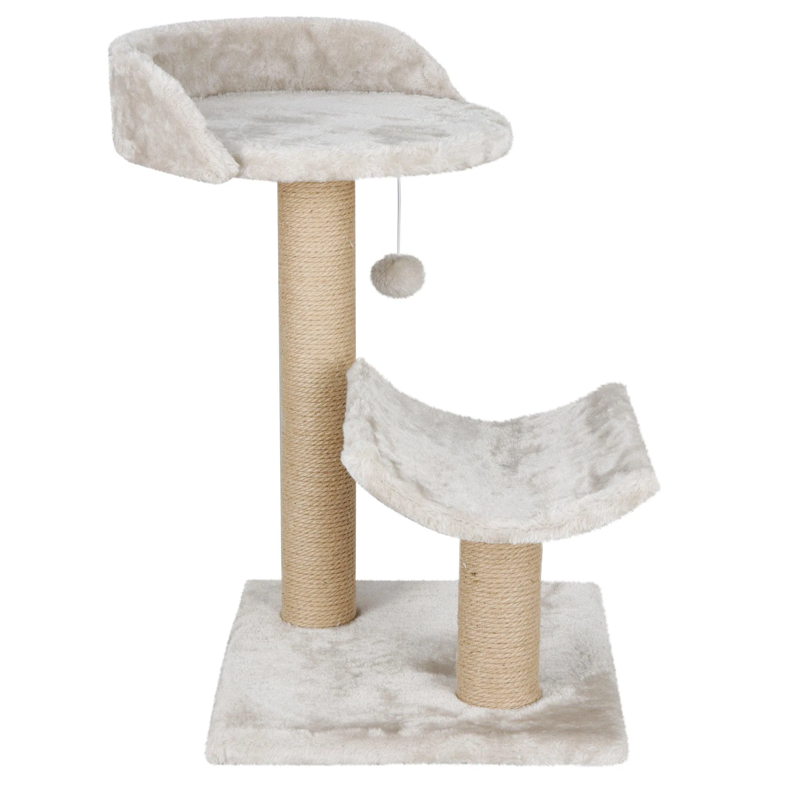 ZENY™ Cat Tree with Platform, Cat Tower Natural Sisal Scratching Posts Cat Activity Platform